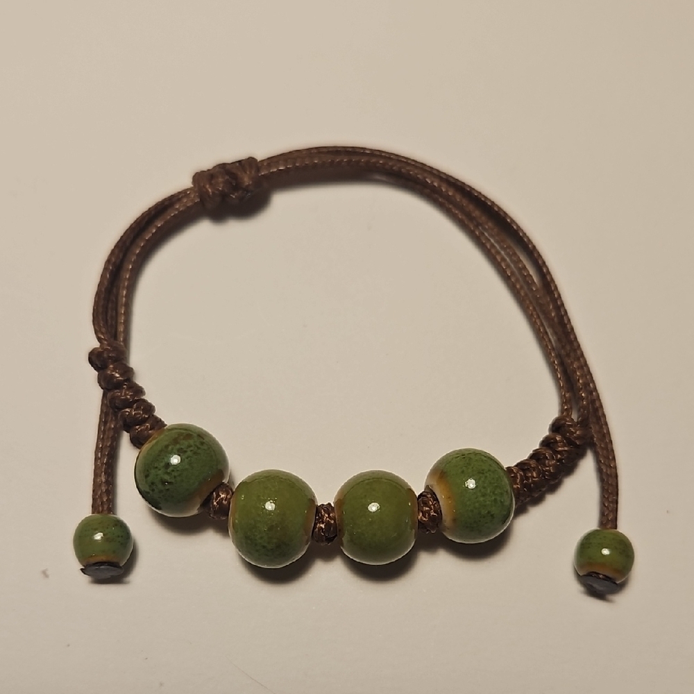 Green Beaded Bracelet